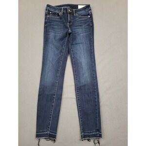 Vince Camuto Womens Blue Wash Skinny Jeans‎ Raw Hem Size 26